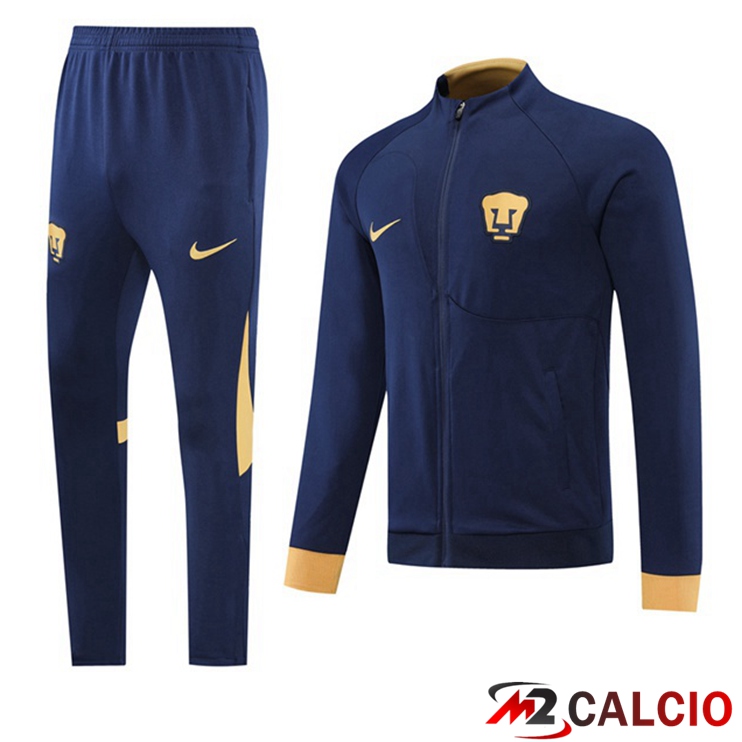 Maglie Calcio Personalizzate,Tute Calcio Squadre,Maglia Nazionale Italiana Calcio | Insieme Tuta Calcio - Giacca Pumas UNAM Blu Royal 2022/2023