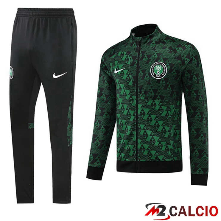 Maglie Calcio Personalizzate,Tute Calcio Squadre,Maglia Nazionale Italiana Calcio | Insieme Tuta Calcio - Giacca Nigeria Verde 2022/2023
