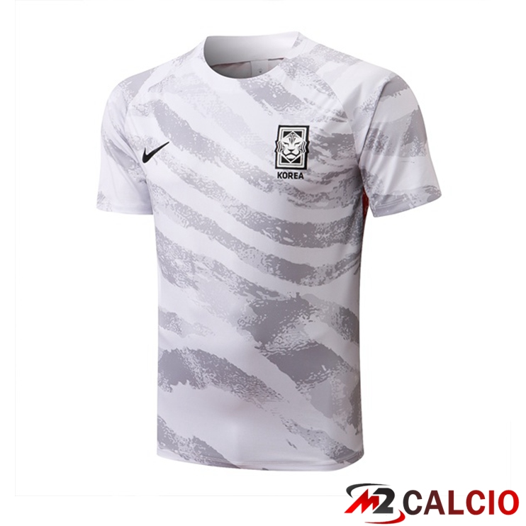 Maglie Calcio Personalizzate,Tute Calcio Squadre,Maglia Nazionale Italiana Calcio | T Shirt Allenamento Corea Bianco 2022/2023