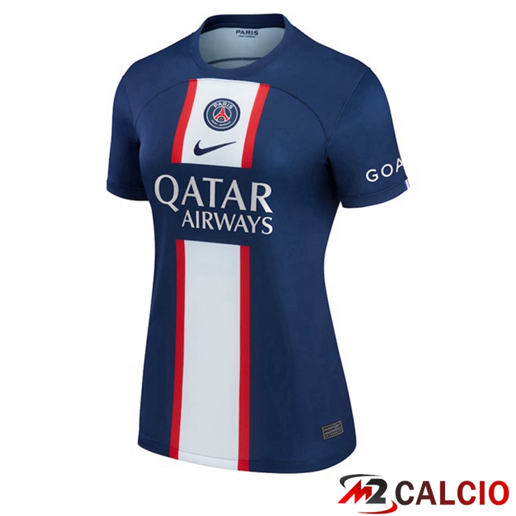 Maglie Calcio Personalizzate,Tute Calcio Squadre,Maglia Nazionale Italiana Calcio | Maglie Calcio Paris PSG Donna Prima Blu Royal 2022/2023