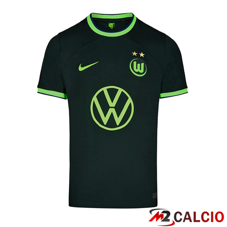 Maglie Calcio Personalizzate,Tute Calcio Squadre,Maglia Nazionale Italiana Calcio | Maglie Calcio Vfl Wolfsburg Seconda Nero 2022/2023