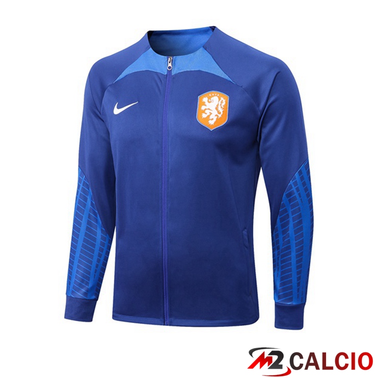 Maglie Calcio Personalizzate,Tute Calcio Squadre,Maglia Nazionale Italiana Calcio | Giacca Calcio Paesi Bassi Blu 2022/2023
