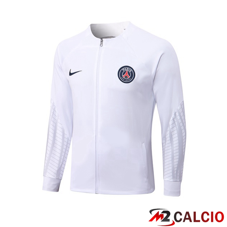 Maglie Calcio Personalizzate,Tute Calcio Squadre,Maglia Nazionale Italiana Calcio | Giacca Calcio Paris PSG Bianco 2022/2023