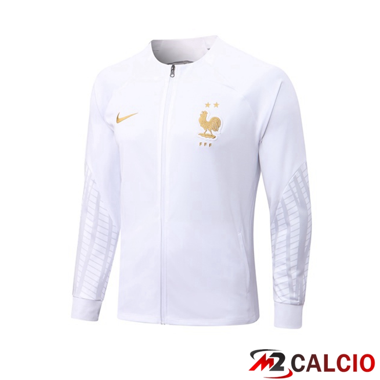 Maglie Calcio Personalizzate,Tute Calcio Squadre,Maglia Nazionale Italiana Calcio | Giacca Calcio Francia Bianco 2022/2023