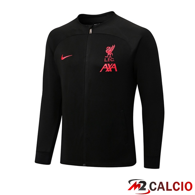 Maglie Calcio Personalizzate,Tute Calcio Squadre,Maglia Nazionale Italiana Calcio | Giacca Calcio FC Liverpool Nero 2022/2023