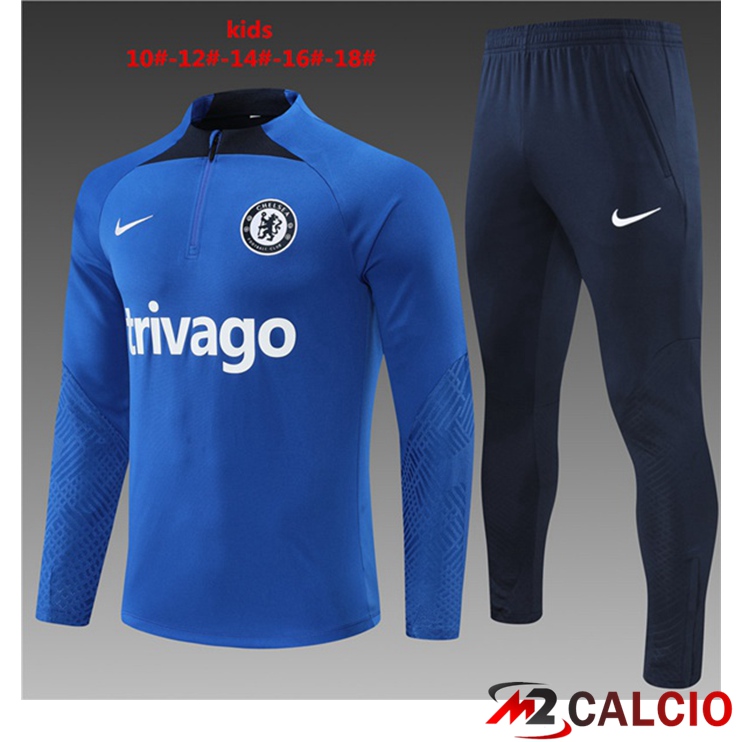 Maglie Calcio Personalizzate,Tute Calcio Squadre,Maglia Nazionale Italiana Calcio | Tuta Calcio FC Chelsea Bambino Blu 2022/2023