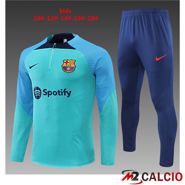 Maglie Calcio Personalizzate,Tute Calcio Squadre,Maglia Nazionale Italiana Calcio | Tuta Calcio FC Barcellona Bambino Blu 2022/2023