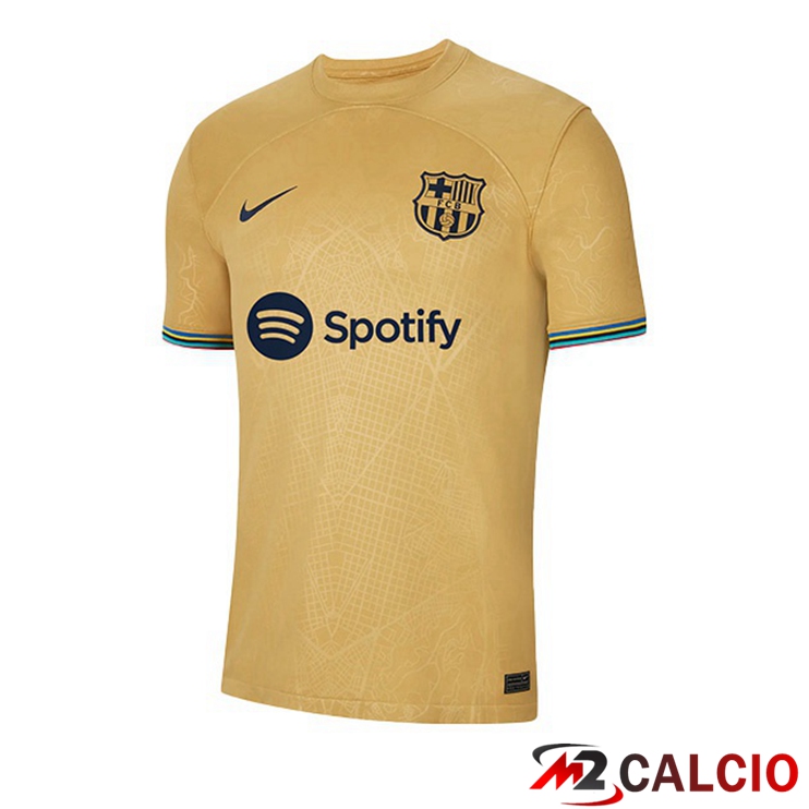 Maglie Calcio Personalizzate,Tute Calcio Squadre,Maglia Nazionale Italiana Calcio | Maglie Calcio FC Barcellona Seconda Giallo 2022/2023
