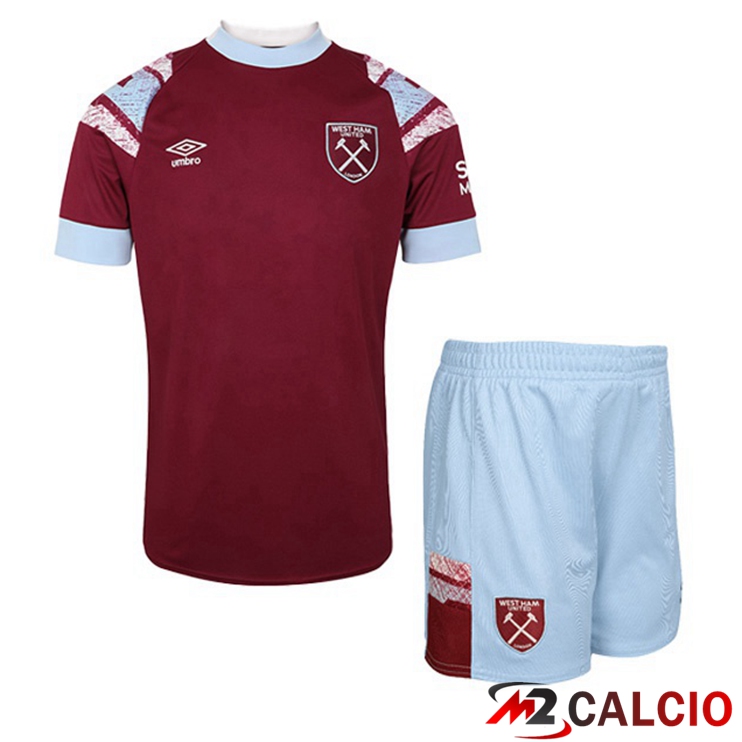 Maglie Calcio Personalizzate,Tute Calcio Squadre,Maglia Nazionale Italiana Calcio | Maglie Calcio West Ham Bambino Prima Rosso 2022/2023