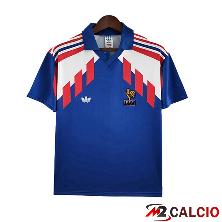 Maglie Calcio Personalizzate,Tute Calcio Squadre,Maglia Nazionale Italiana Calcio | Maglie Calcio Francia Retro Prima Blu 1988-1990