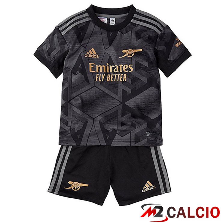 Maglie Calcio Personalizzate,Tute Calcio Squadre,Maglia Nazionale Italiana Calcio | Maglie Calcio Arsenal Bambino Seconda Nero 2022/2023
