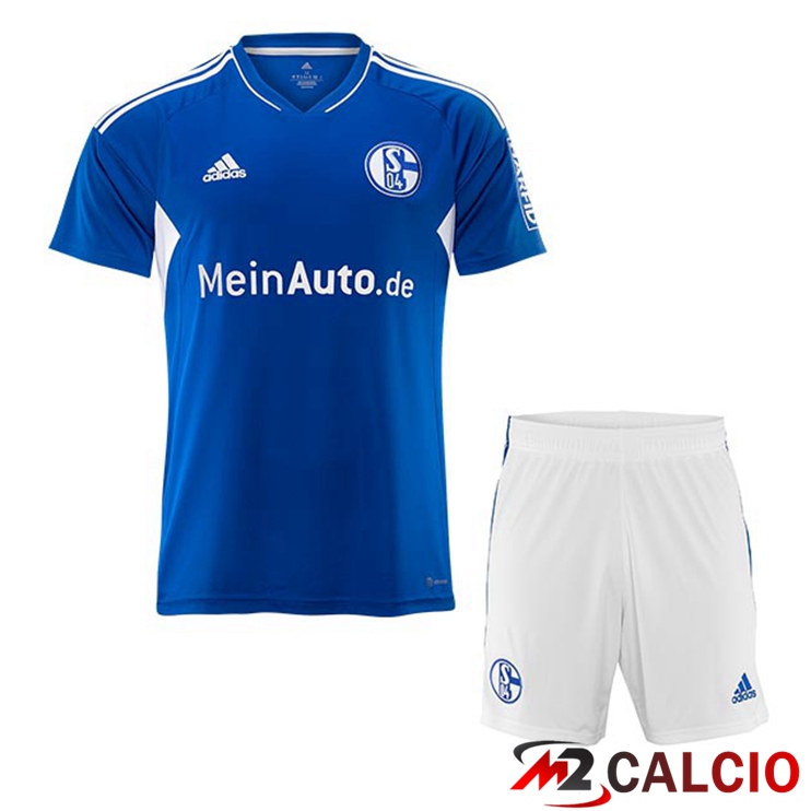 Maglie Calcio Personalizzate,Tute Calcio Squadre,Maglia Nazionale Italiana Calcio | Maglie Calcio Schalke 04 Bambino Prima Blu 2022/2023