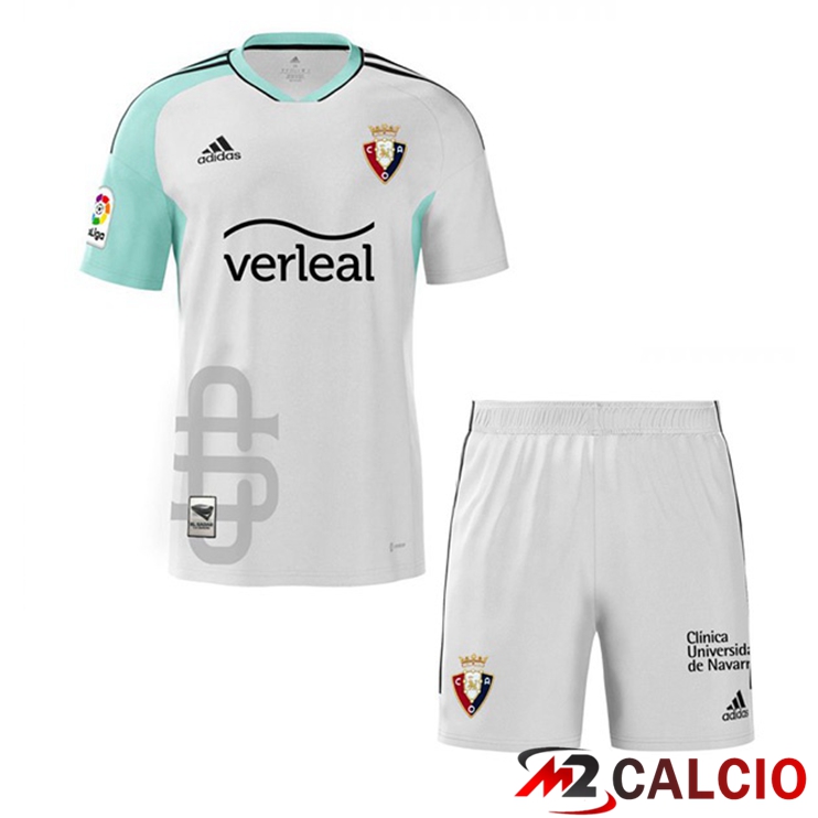 Maglie Calcio Personalizzate,Tute Calcio Squadre,Maglia Nazionale Italiana Calcio | Maglie Calcio CA Osasuna Bambino Terza Bianco 2022/2023
