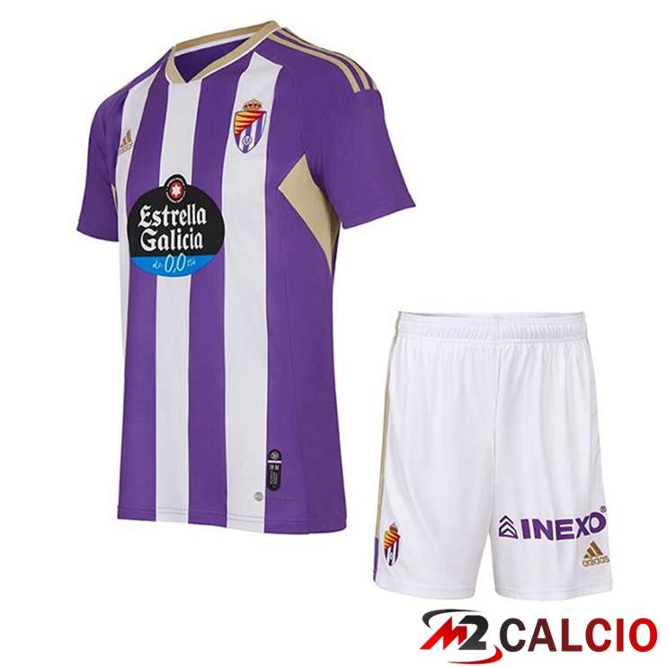Maglie Calcio Personalizzate,Tute Calcio Squadre,Maglia Nazionale Italiana Calcio | Maglie Calcio Real Valladolid Bambino Prima Viola 2022/2023