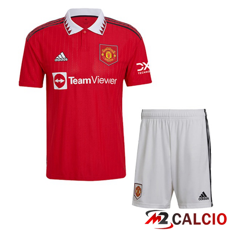 Maglie Calcio Personalizzate,Tute Calcio Squadre,Maglia Nazionale Italiana Calcio | Maglie Calcio Manchester United Bambino Prima Rosso 2022/2023