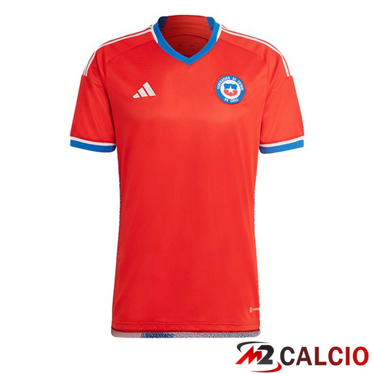 Maglie Calcio Personalizzate,Tute Calcio Squadre,Maglia Nazionale Italiana Calcio | Maglie Calcio Chile Prima Rosso 2022/2023