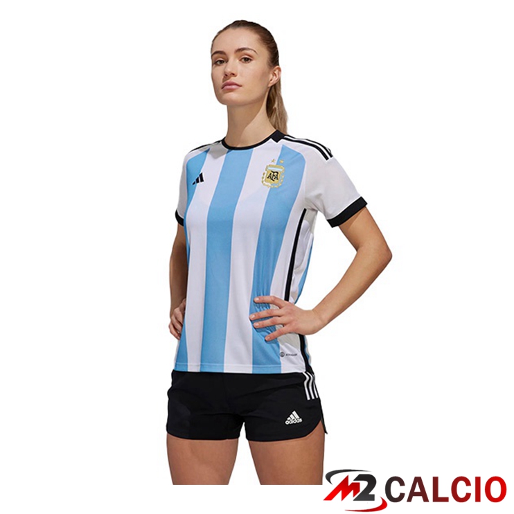 Maglie Calcio Personalizzate,Tute Calcio Squadre,Maglia Nazionale Italiana Calcio | Maglie Calcio Argentina Donna Prima Blu Bianco Coppa Del Mondo 2022