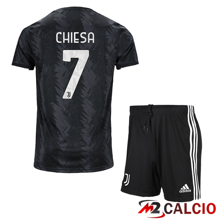Maglie Calcio Personalizzate,Tute Calcio Squadre,Maglia Nazionale Italiana Calcio | Maglie Calcio Juventus (CHIESA 7) Bambino Seconda Nero 2022/2023