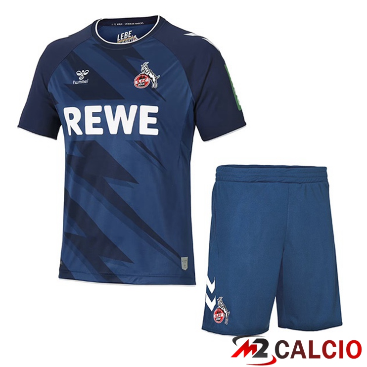 Maglie Calcio Personalizzate,Tute Calcio Squadre,Maglia Nazionale Italiana Calcio | Maglie Calcio FC Koln Bambino Terza Blu Reale 2022/2023