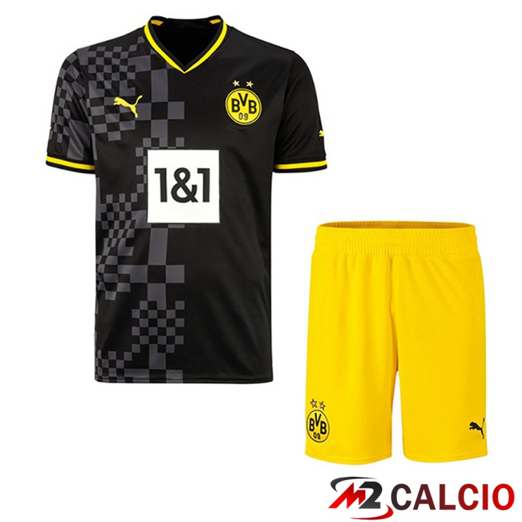 Maglie Calcio Personalizzate,Tute Calcio Squadre,Maglia Nazionale Italiana Calcio | Maglie Calcio Dortmund BVB Bambino Seconda Nero 2022/2023