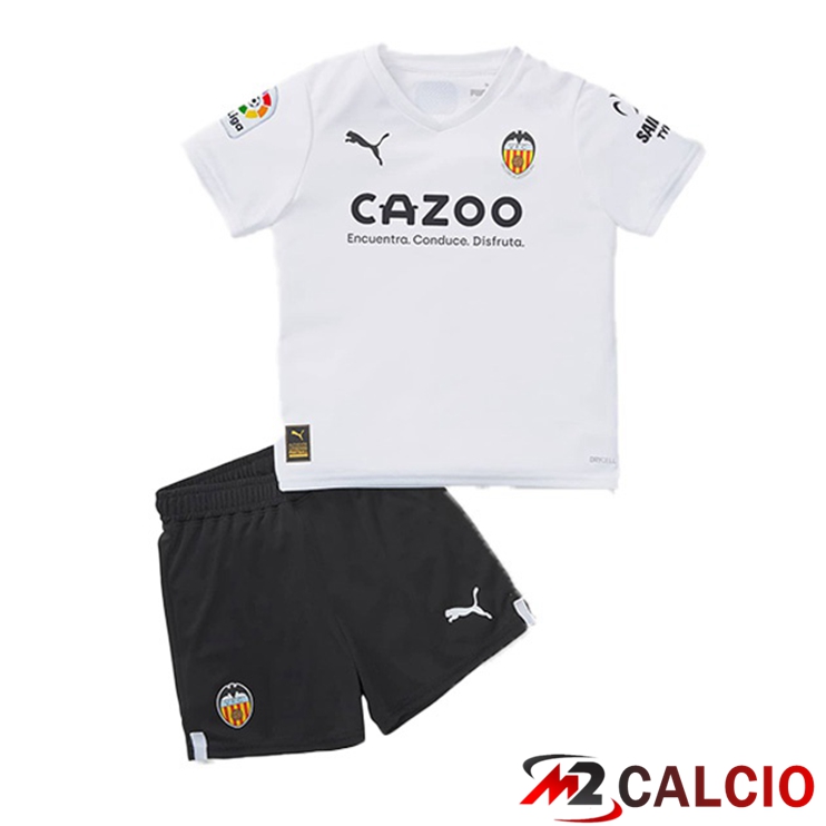 Maglie Calcio Personalizzate,Tute Calcio Squadre,Maglia Nazionale Italiana Calcio | Maglie Calcio Valencia CF Bambino Prima Bianco 2022/2023