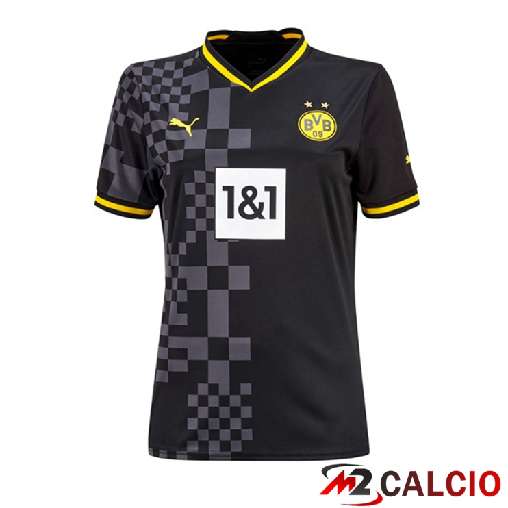 Maglie Calcio Personalizzate,Tute Calcio Squadre,Maglia Nazionale Italiana Calcio | Maglie Calcio Dortmund BVB Donna Seconda Nero 2022/2023