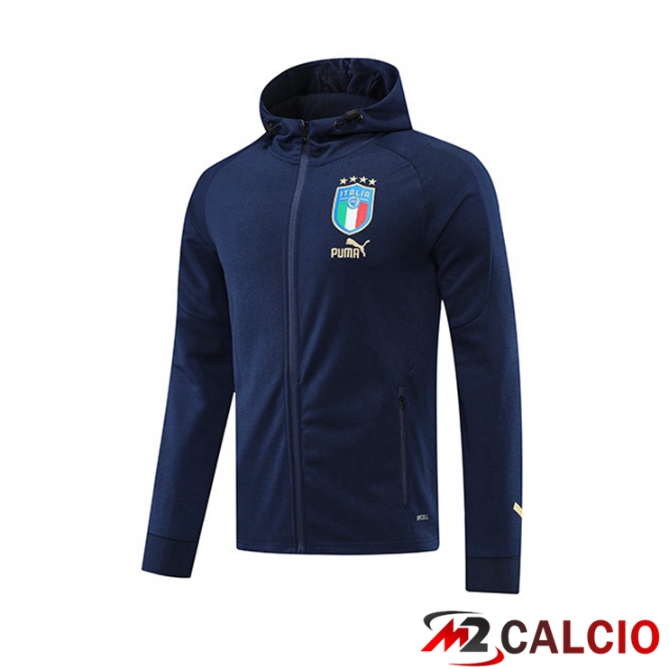Maglie Calcio Personalizzate,Tute Calcio Squadre,Maglia Nazionale Italiana Calcio | Giacca Con Cappuccio Italia Blu Reale 2022/2023