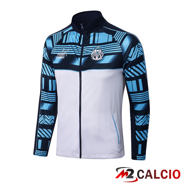 Maglie Calcio Personalizzate,Tute Calcio Squadre,Maglia Nazionale Italiana Calcio | Giacca Calcio Marsiglia OM Bianco Blu 2022/2023
