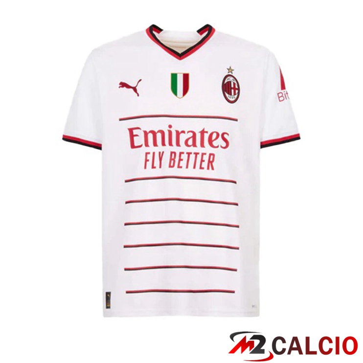 Maglie Calcio Personalizzate,Tute Calcio Squadre,Maglia Nazionale Italiana Calcio | Maglie Calcio AC Milan Seconda Bianco 2022/2023