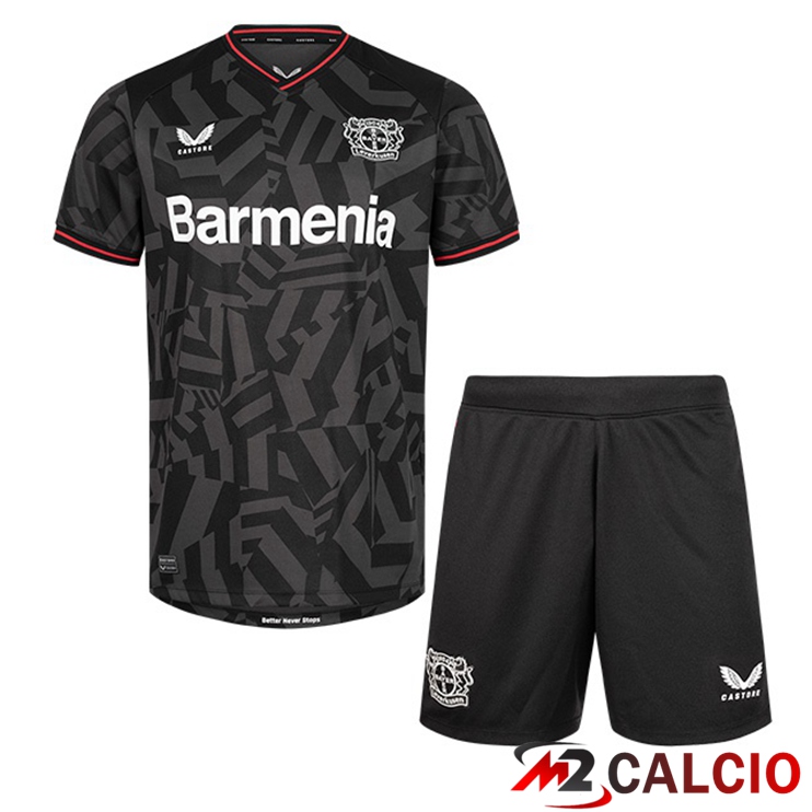Maglie Calcio Personalizzate,Tute Calcio Squadre,Maglia Nazionale Italiana Calcio | Maglie Calcio Bayer 04 Leverkusen Bambino Seconda Nero 2022/2023