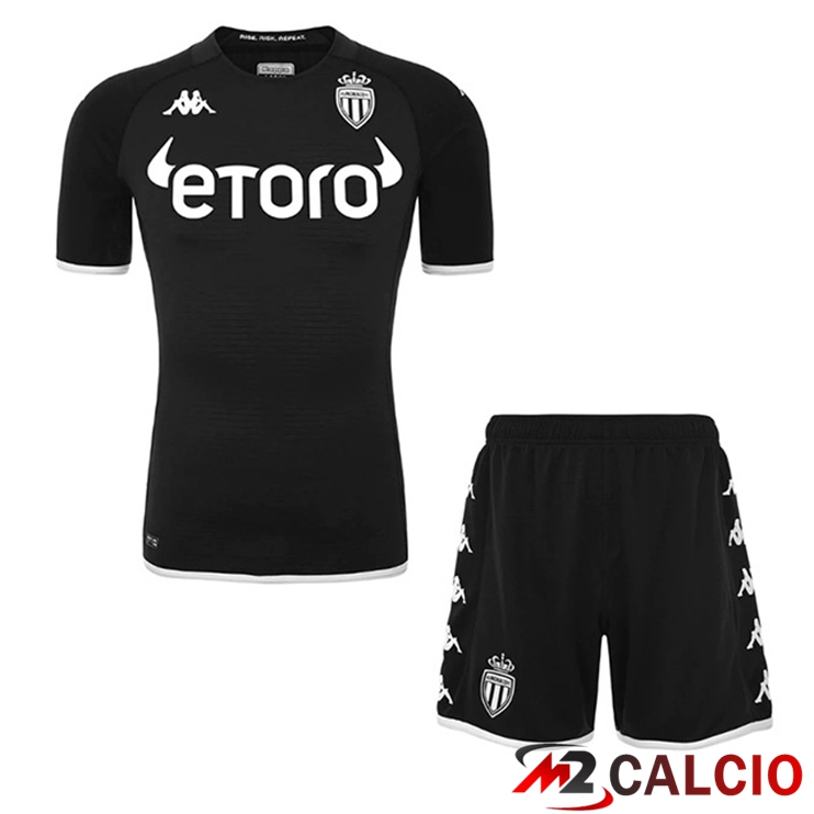 Maglie Calcio Personalizzate,Tute Calcio Squadre,Maglia Nazionale Italiana Calcio | Maglie Calcio AS Monaco Bambino Seconda Nero 2022/2023