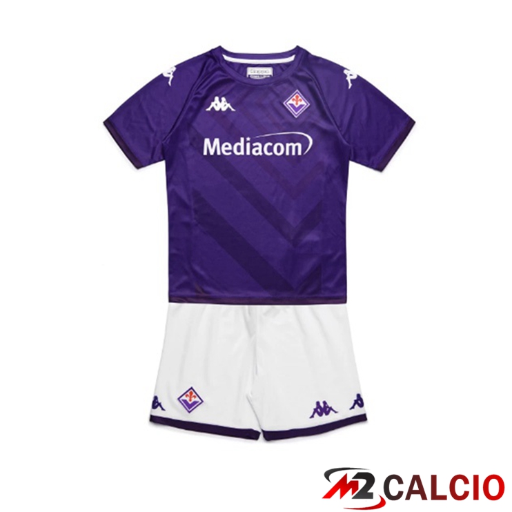 Maglie Calcio Personalizzate,Tute Calcio Squadre,Maglia Nazionale Italiana Calcio | Maglie Calcio ACF Fiorentina Bambino Prima Viola 2022/2023