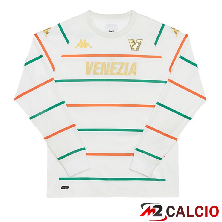 Maglie Calcio Personalizzate,Tute Calcio Squadre,Maglia Nazionale Italiana Calcio | Maglie Calcio Venise FC Seconda Manica Lunga Bianco 2022/2023