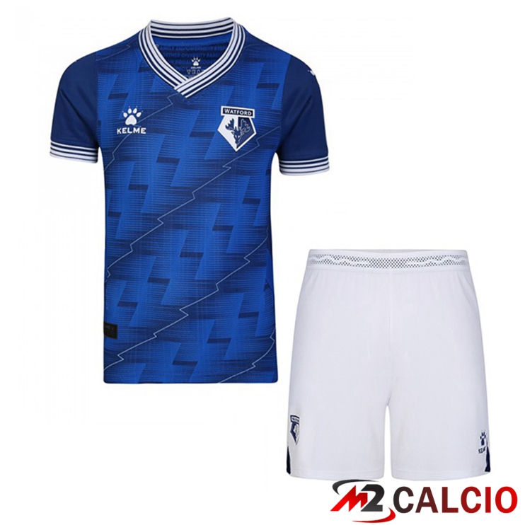 Maglie Calcio Personalizzate,Tute Calcio Squadre,Maglia Nazionale Italiana Calcio | Maglie Calcio Watford FC Bambino Seconda Blu 2022/2023