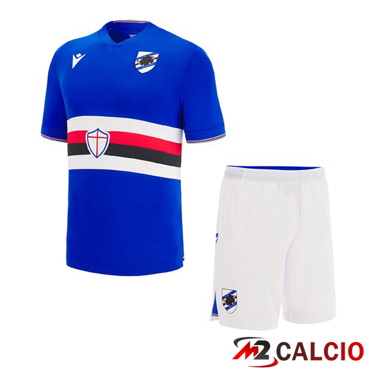 Maglie Calcio Personalizzate,Tute Calcio Squadre,Maglia Nazionale Italiana Calcio | Maglie Calcio UC Sampdoria Bambino Prima Blu 2022/2023