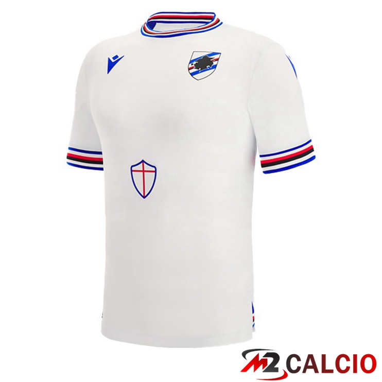 Maglie Calcio Personalizzate,Tute Calcio Squadre,Maglia Nazionale Italiana Calcio | Maglie Calcio UC Sampdoria Seconda Bianco 2022/2023