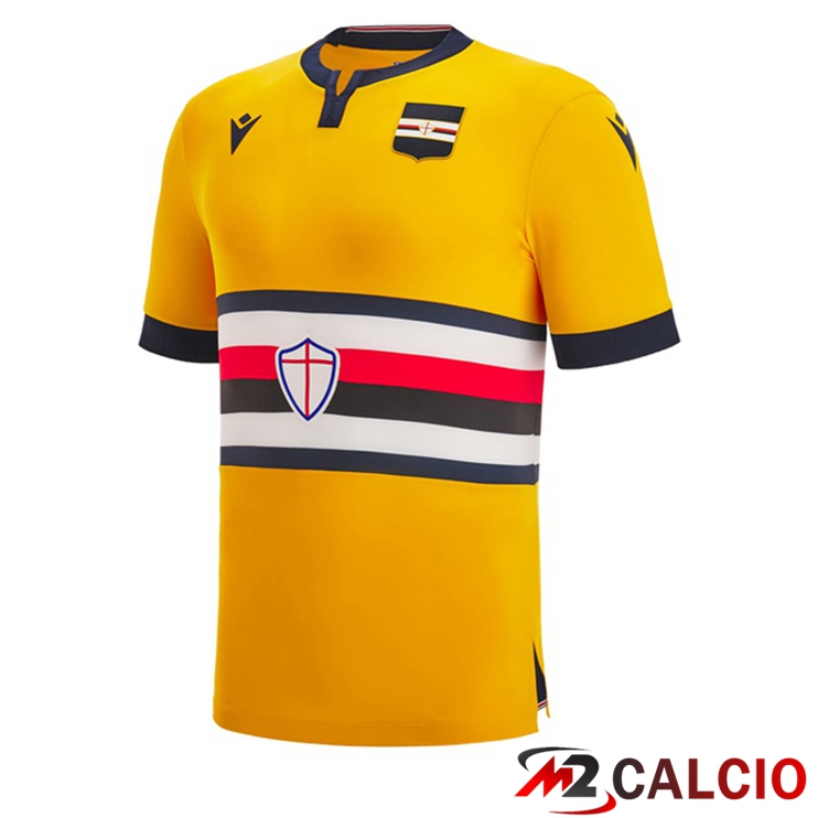Maglie Calcio Personalizzate,Tute Calcio Squadre,Maglia Nazionale Italiana Calcio | Maglie Calcio UC Sampdoria Terza Giallo 2022/2023