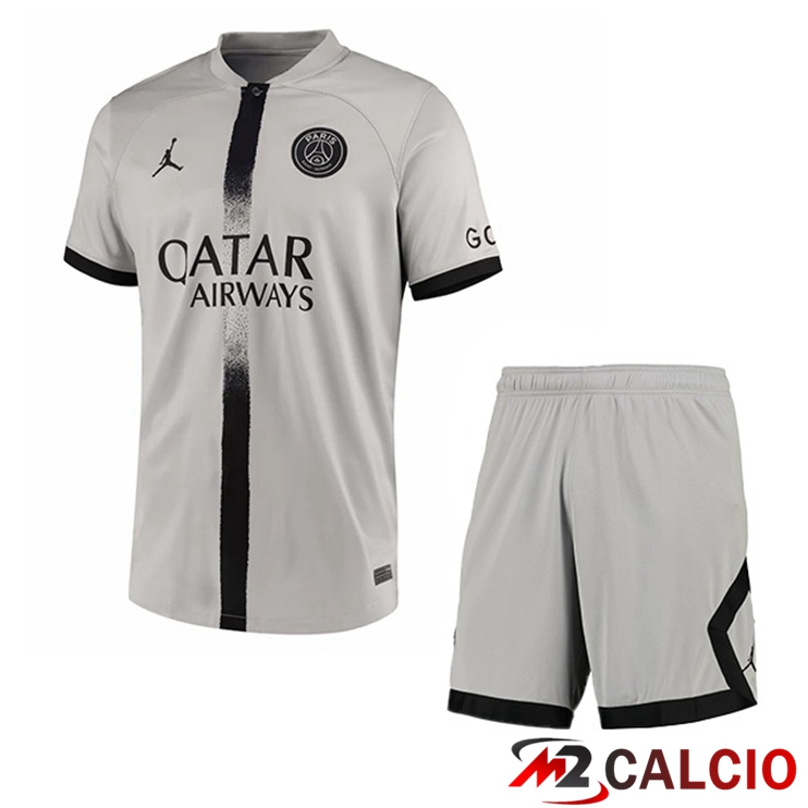 Maglie Calcio Personalizzate,Tute Calcio Squadre,Maglia Nazionale Italiana Calcio | Maglie Calcio Paris PSG Bambino Seconda Grigio 2022/2023