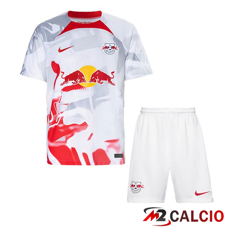 Maglie Calcio Personalizzate,Tute Calcio Squadre,Maglia Nazionale Italiana Calcio | Maglie Calcio RB Leipzig Bambino Prima Bianco 2022/2023