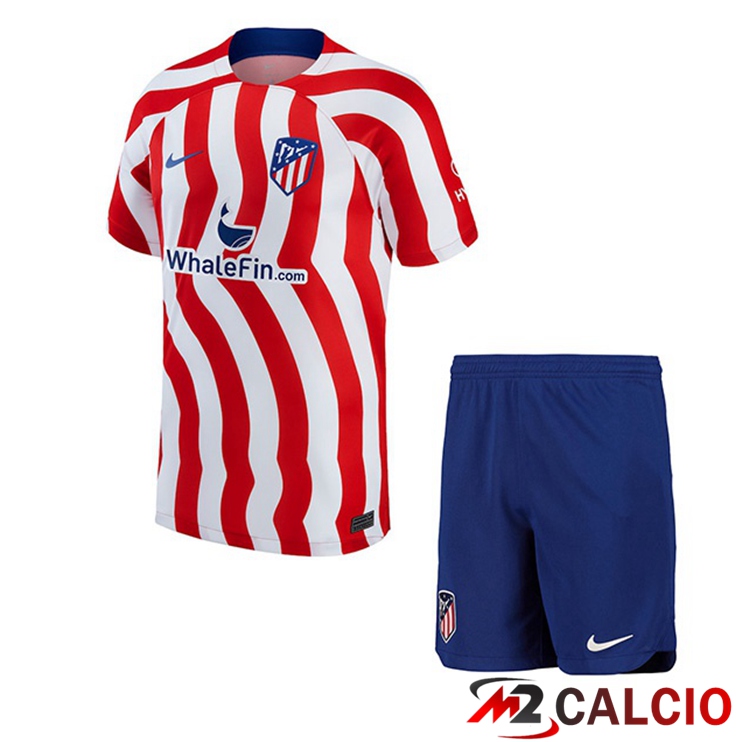 Maglie Calcio Personalizzate,Tute Calcio Squadre,Maglia Nazionale Italiana Calcio | Maglie Calcio Atletico Madrid Bambino Prima Rosso 2022/2023