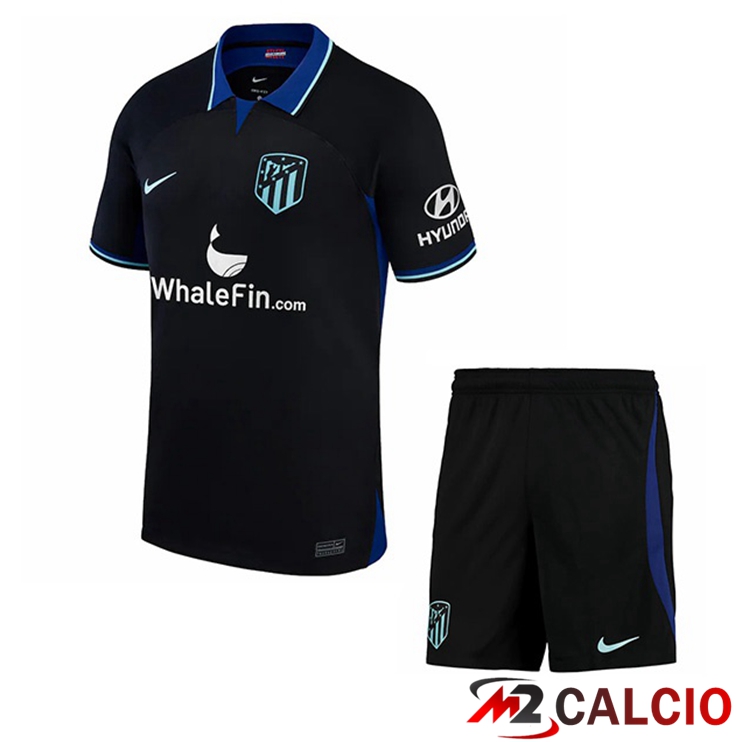 Maglie Calcio Personalizzate,Tute Calcio Squadre,Maglia Nazionale Italiana Calcio | Maglie Calcio Atletico Madrid Bambino Seconda Nero 2022/2023