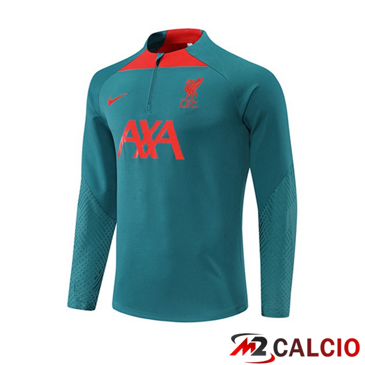 Maglie Calcio Personalizzate,Tute Calcio Squadre,Maglia Nazionale Italiana Calcio | Felpa Allenamento FC Liverpool Verde 2022/2023