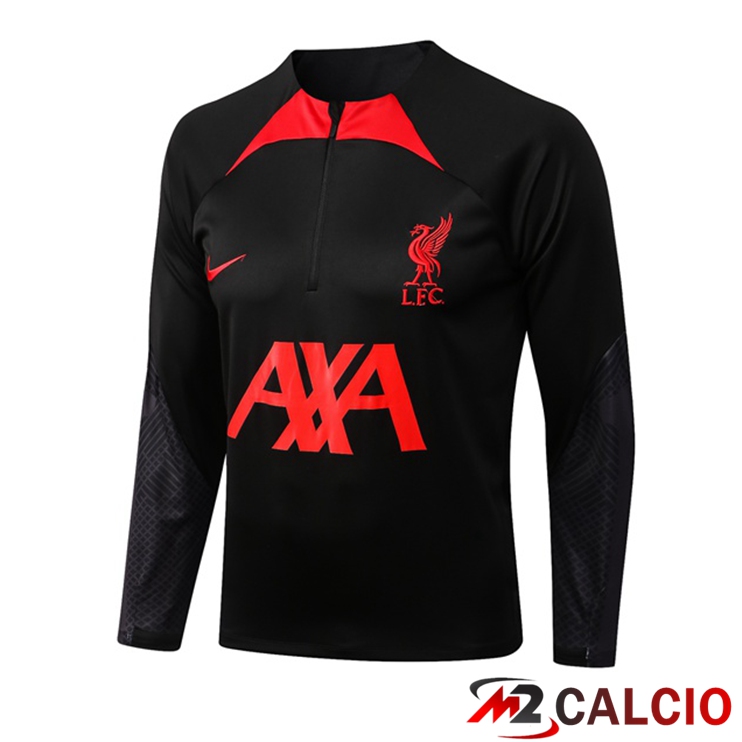 Maglie Calcio Personalizzate,Tute Calcio Squadre,Maglia Nazionale Italiana Calcio | Felpa Allenamento FC Liverpool Nero 2022/2023
