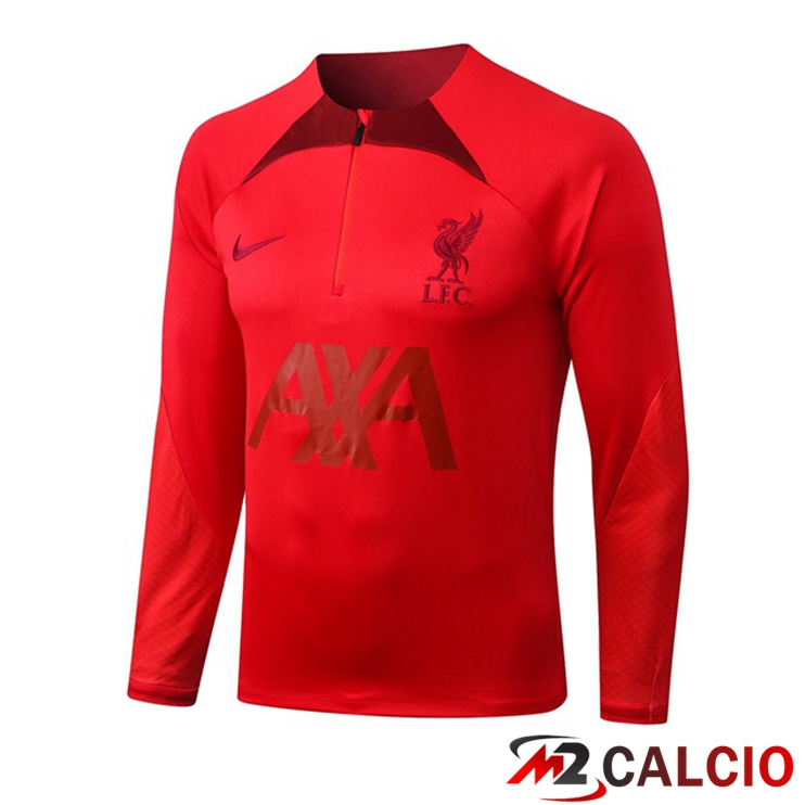 Maglie Calcio Personalizzate,Tute Calcio Squadre,Maglia Nazionale Italiana Calcio | Felpa Allenamento FC Liverpool Rosso 2022/2023