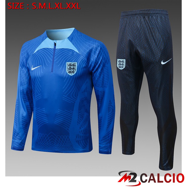 Maglie Calcio Personalizzate,Tute Calcio Squadre,Maglia Nazionale Italiana Calcio | Insieme Tuta Calcio Inghilterra Bambino Blu 2022/2023