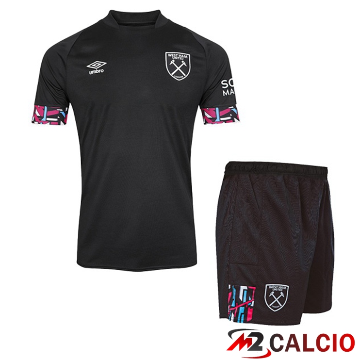 Maglie Calcio Personalizzate,Tute Calcio Squadre,Maglia Nazionale Italiana Calcio | Maglie Calcio West Ham Bambino Seconda Nero 2022/2023