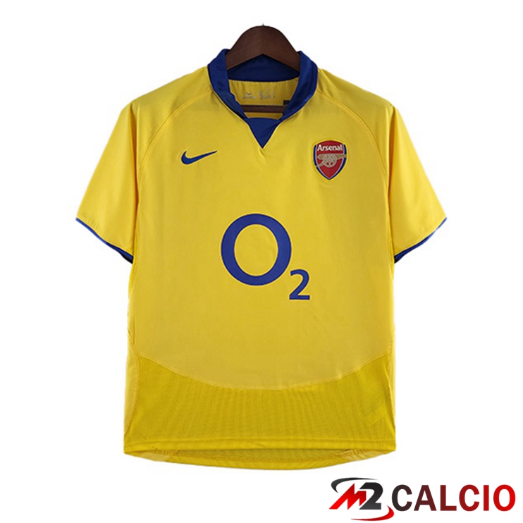 Maglie Calcio Personalizzate,Tute Calcio Squadre,Maglia Nazionale Italiana Calcio | Maglie Calcio Arsenal Retro Seconda Giallo 2003-2005