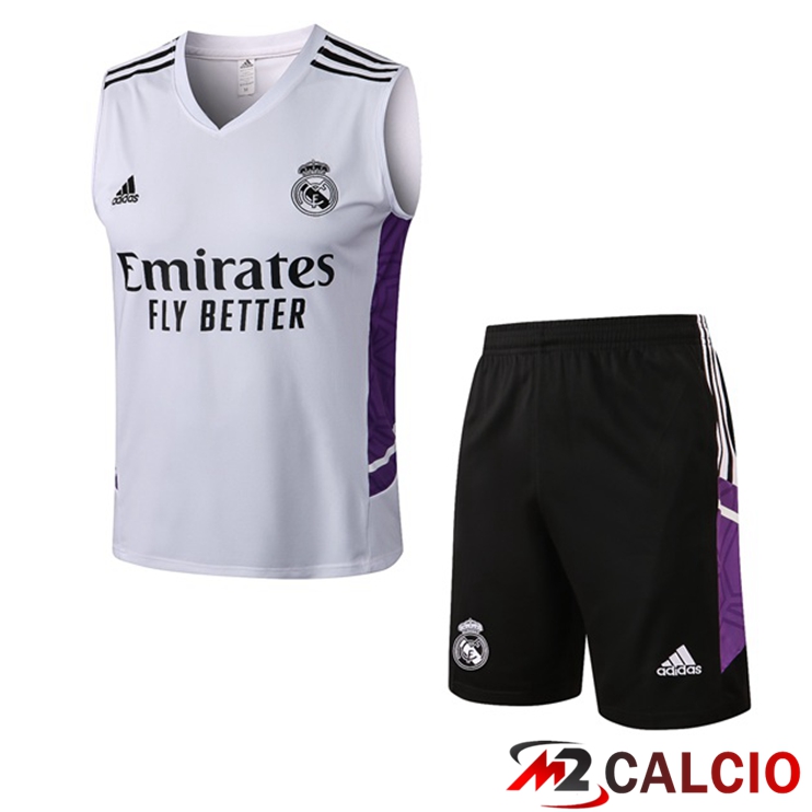 Maglie Calcio Personalizzate,Tute Calcio Squadre,Maglia Nazionale Italiana Calcio | Canotta Calcio Real Madrid + Pantaloncini Bianco 2022/2023