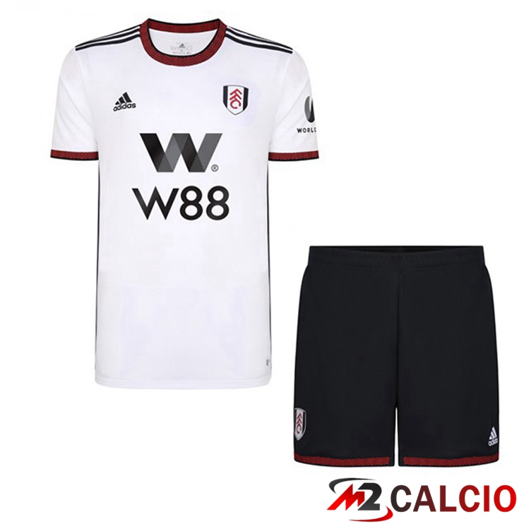 Maglie Calcio Personalizzate,Tute Calcio Squadre,Maglia Nazionale Italiana Calcio | Maglie Calcio Fulham FC Bambino Prima Bianco 2022/2023
