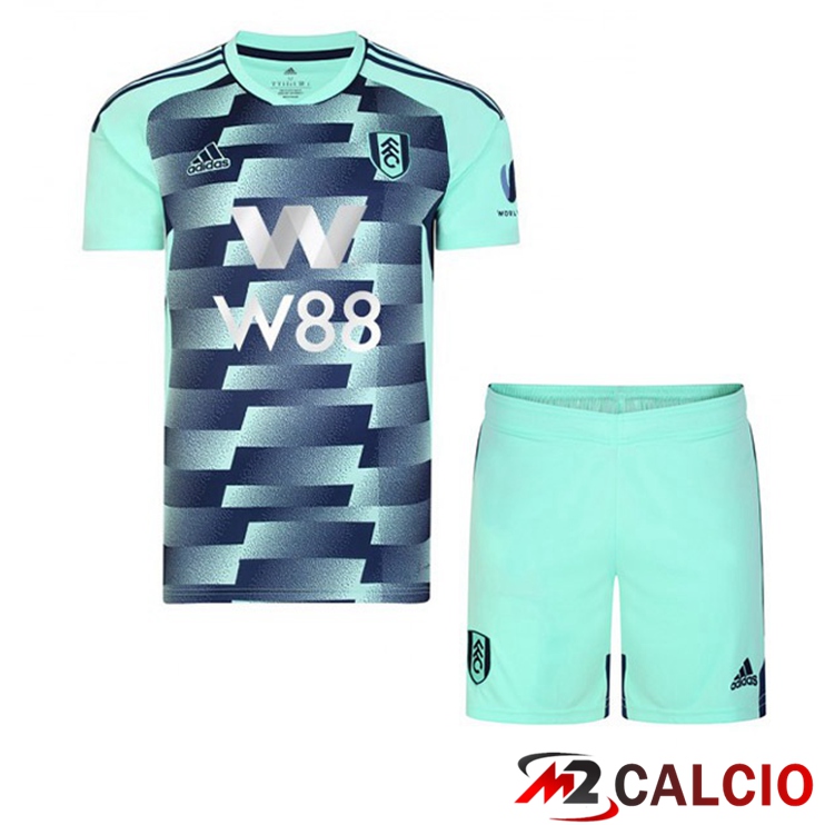 Maglie Calcio Personalizzate,Tute Calcio Squadre,Maglia Nazionale Italiana Calcio | Maglie Calcio Fulham FC Bambino Seconda Cyan 2022/2023